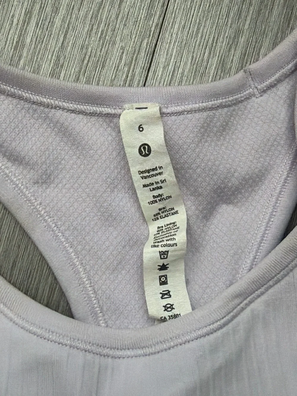 Lululemon Ebb to Street Lilac Racerback Tank Top Size 6